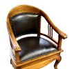 Lenong chair Black leather
