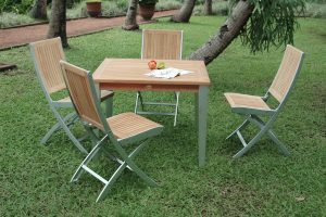 Madonna folding side chair   olivia square table