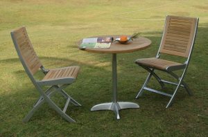 Marrina folding side chair & Brasco round table