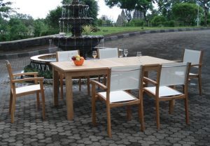 TBM02 Monica stacking rectangular table set