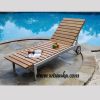 Fairlady Sunbed Unfinished teak-thick slatted